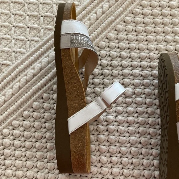 Naot White and Silver Strappy Sandals - Picture 9 of 9